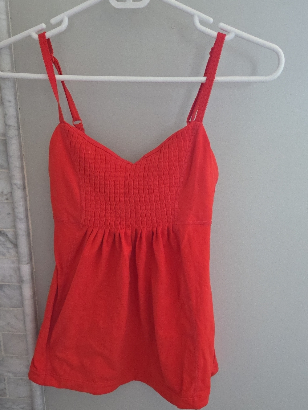 lululemon athletica Redish Coral Smocked Camisole Tank